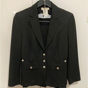 Vertigo Paris Black Skirt Suit. Jacket size M, Skirt Size 4.